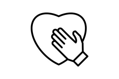 Özdürüstlük çizgisi simgesi, vektör, piksel mükemmel, illüstratör dosyası