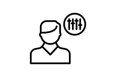 Öz denetim çizgi simgesi, vektör, piksel mükemmel, illüstratör dosyası