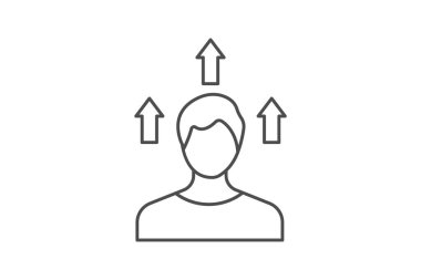 Özgelişim ince çizgi simgesi, vektör, piksel mükemmel, illüstratör dosyası