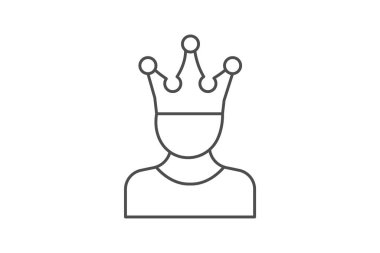 Özsaygı ince çizgi simgesi, vektör, piksel mükemmel, illüstratör dosyası