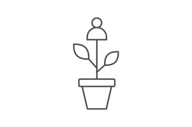 Kişisel Büyüme ince çizgi simgesi, vektör, piksel mükemmel, illüstratör dosyası