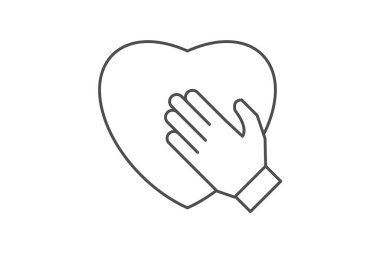 Özdürüstlük ince çizgi simgesi, vektör, piksel mükemmel, illüstratör dosyası