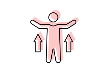 Kişisel Gerçekleştirme renk gölge ince çizgi simgesi, vektör, piksel mükemmel, illüstratör dosyası