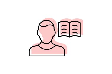 Kişisel Bilgi renk gölge inceliği simgesi, vektör, piksel mükemmel, illüstratör dosyası