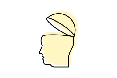 Kendini gözünde canlandır Renk gölge ince çizgi simgesi, vektör, piksel mükemmel, illüstratör dosyası