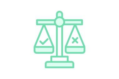 Kişisel Ahlak duoton çizgi simgesi, vektör, piksel mükemmel, illüstratör dosyası