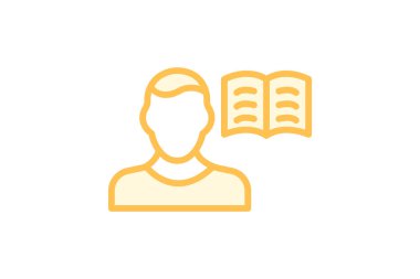 Kişisel Bilgi duoton çizgi simgesi, vektör, piksel mükemmel, illüstratör dosyası