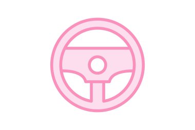 Oto Direksiyon duoton çizgi simgesi, vektör, piksel mükemmel, illüstratör dosyası