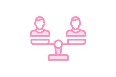 Kişisel Eşitlik çizgi simgesi, vektör, piksel mükemmel, illüstratör dosyası