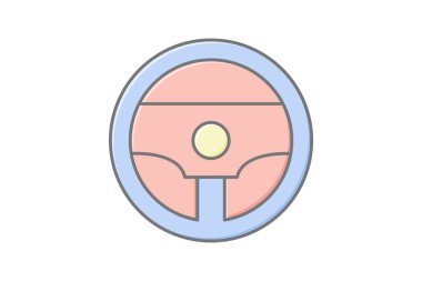 Otomatik Direksiyon renk simgesi, vektör, piksel mükemmel, illüstratör dosyası