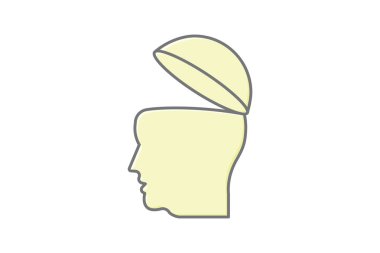 Kendini gözünde canlandır Çizgisel renk simgesi, vektör, piksel mükemmel, illüstratör dosyası