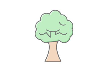 Kişisel Bilge Ağaç doğrusal renk simgesi, vektör, piksel mükemmel, illüstratör dosyası