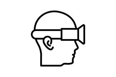 Baş bağlanmış çizgi simgesi, vektör, piksel mükemmel, illüstratör dosyası