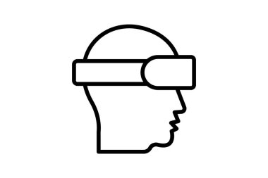 Baş bağlanmış çizgi simgesi, vektör, piksel mükemmel, illüstratör dosyası