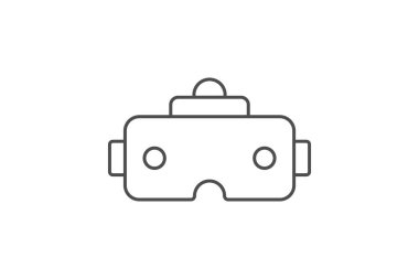 Vr Gözlük İnce çizgi simgesi, vektör, piksel mükemmel, illüstratör dosyası