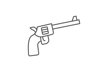 Vr Gun ince çizgi simgesi, vektör, piksel mükemmel, illüstratör dosyası