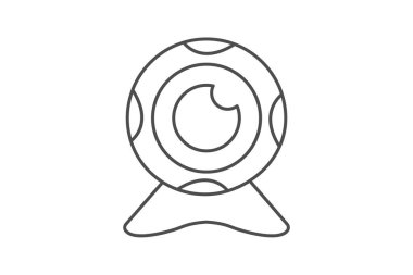 Web Kamerası ince çizgi simgesi, vektör, piksel mükemmel, illüstratör dosyası