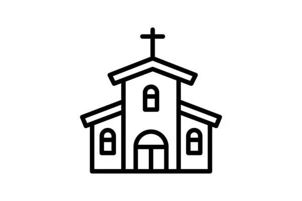 stock vector Church line icon , vector, pixel perfect, illustrator file