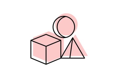 3d çevre renk gölge ince çizgi simgesi, vektör, piksel mükemmel, illüstratör dosyası