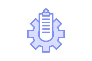 Bilgi Yönetimi duoton satır simgesi, vektör, piksel mükemmel, illüstratör dosyası