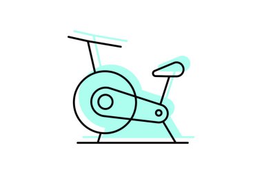 Otel Spor Salonu renk gölge inceliği simgesi, vektör, piksel mükemmel, illüstratör dosyası