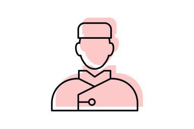 Otel Belboy renk gölge inceliği simgesi, vektör, piksel mükemmel, illüstratör dosyası