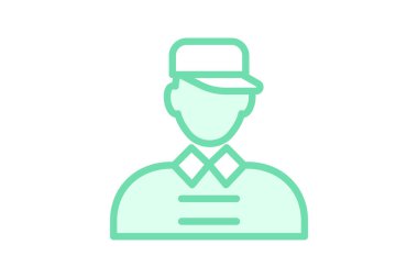 Otel Concierge duotone satır simgesi, vektör, piksel mükemmel, illüstratör dosyası