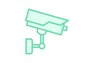 Otel Güvenliği duotone satır simgesi, vektör, piksel mükemmel, illüstratör dosyası