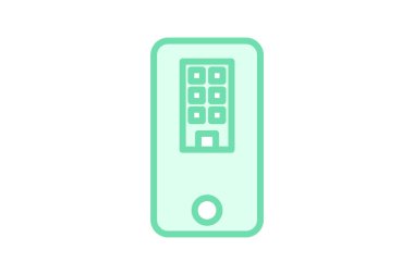 Otel Yönetimi duotone satır simgesi, vektör, piksel mükemmel, illüstratör dosyası