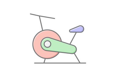 Otel Spor Salonu renk simgesi, vektör, piksel mükemmel, illüstratör dosyası