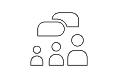 Buluşma İnce Çizgi simgesi, vektör, piksel mükemmel, illüstratör dosyası