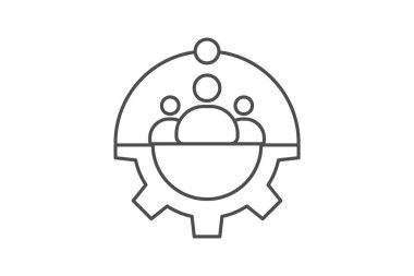 Buluşma Kolaylığı İnce çizgi simgesi, vektör, piksel mükemmel, illüstratör dosyası