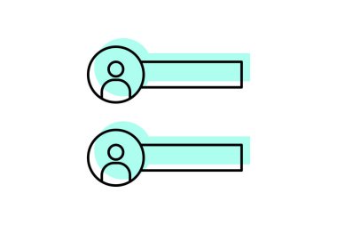 Katılımcılarla Tanışma Renk İnce Çizgisi simgesi, vektör, piksel mükemmel, illüstratör dosyası