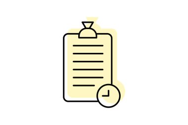 Dakika renk gölge ince çizgi simgesi, vektör, piksel mükemmel, illüstratör dosyası toplanıyor