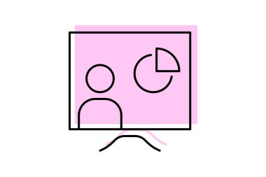 Sunum renk gölge ince çizgi simgesi, vektör, piksel mükemmel, illüstratör dosyası toplanıyor