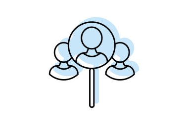 Buluşma Çözümleri renk gölge ince çizgi simgesi, vektör, piksel mükemmel, illüstratör dosyası