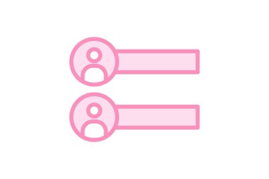 Katılımcıların duotone satır simgesi, vektör, piksel mükemmel, illüstratör dosyası ile buluşması