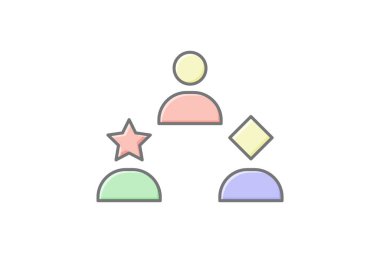 İşbirliği doğrusal renk simgesi, vektör, piksel mükemmel, illüstratör dosyası toplanıyor