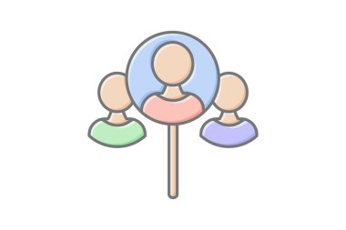 Buluşma Çözümleri doğrusal renk simgesi, vektör, piksel mükemmel, illüstratör dosyası