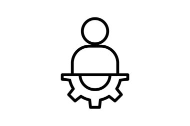 Gönüllü Liderlik satır simgesi, vektör, piksel mükemmel, illüstratör dosyası