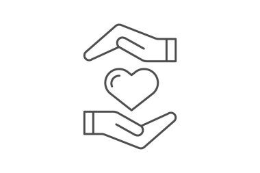 Gönüllü Topluluk ince çizgi simgesi, vektör, piksel mükemmel, illüstratör dosyası