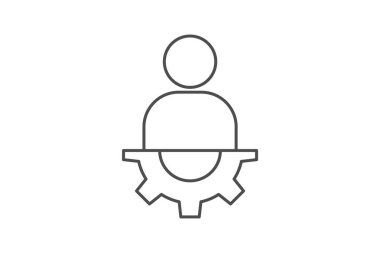 Gönüllü Liderlik İnce Çizgisi simgesi, vektör, piksel mükemmel, illüstratör dosyası