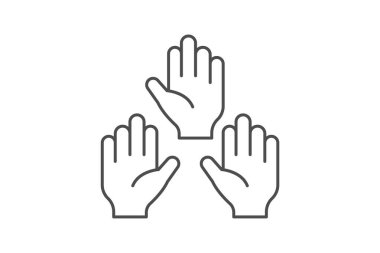 Gönüllü Katkı Çizgisi simgesi, vektör, piksel mükemmel, illüstratör dosyası