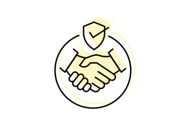 Gönüllü çalışma renk gölge ince simgesi, vektör, piksel mükemmel, illüstratör dosyası