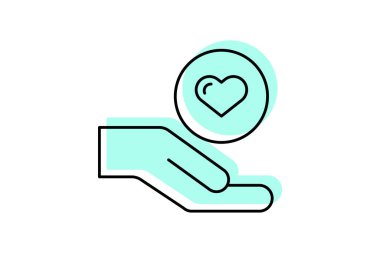 Arka plan renk gölge ince çizgi simgesi, vektör, piksel mükemmel, illüstratör dosyası veriliyor