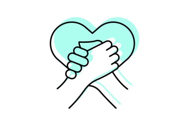 Gönüllü Örgütlenme renk gölge inceltici simge, vektör, piksel mükemmel, illüstratör dosyası