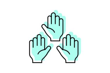 Gönüllü Katkı Rengi İnce çizgi simgesi, vektör, piksel mükemmel, illüstratör dosyası