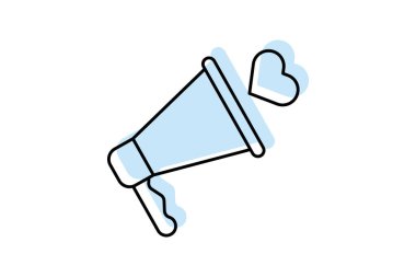 Gönüllü eylemci renk gölgesi ince çizgi simgesi, vektör, piksel mükemmel, illüstratör dosyası