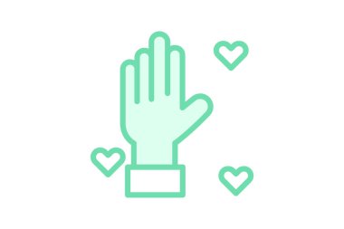 Gönüllü Değer Takdir Çizgisi simgesi, vektör, piksel mükemmel, illüstratör dosyası