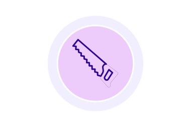 El Testere simgesi, testere, araç, kesim, marangozluk, düzenlenebilir vektör, piksel mükemmel, illüstratör ai dosyası